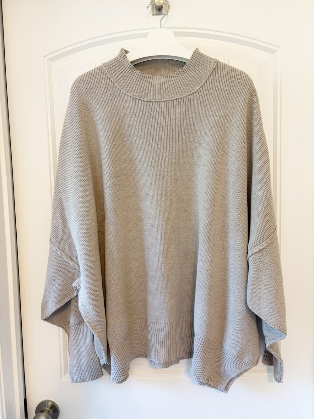 Chic Soul NEW Ribbed Sweater - Gray Taupe